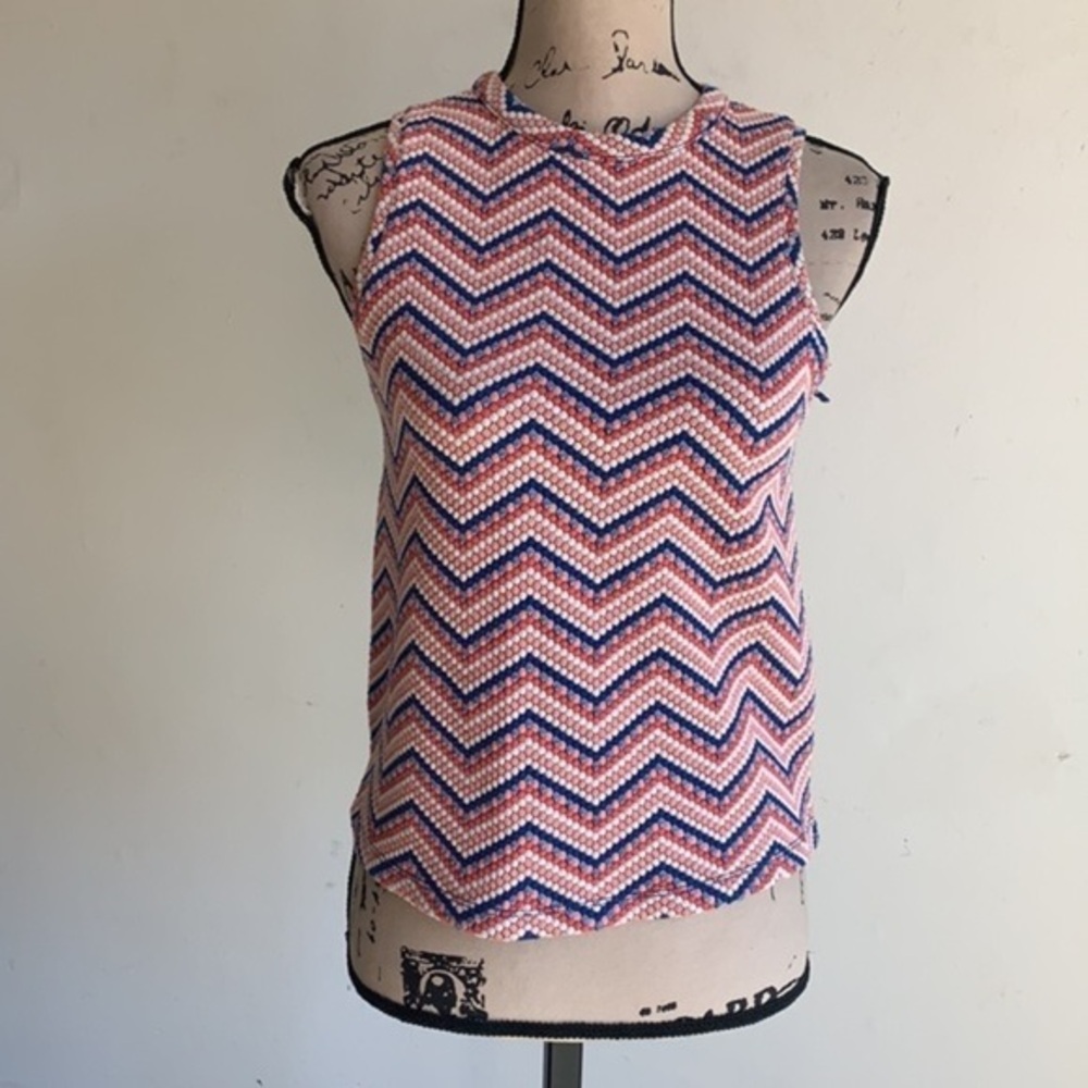Anthropologie Post Stamp sleeveless chevron top
